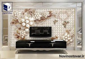 نمونه سنگ سه بعدی پشت تلویزیون 5