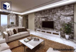 سنگ اسلب پشت تلویزیون 1