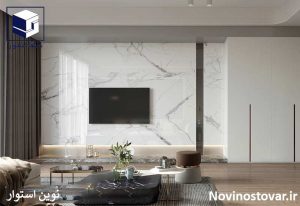 سنگ اسلب پشت تلویزیون 4